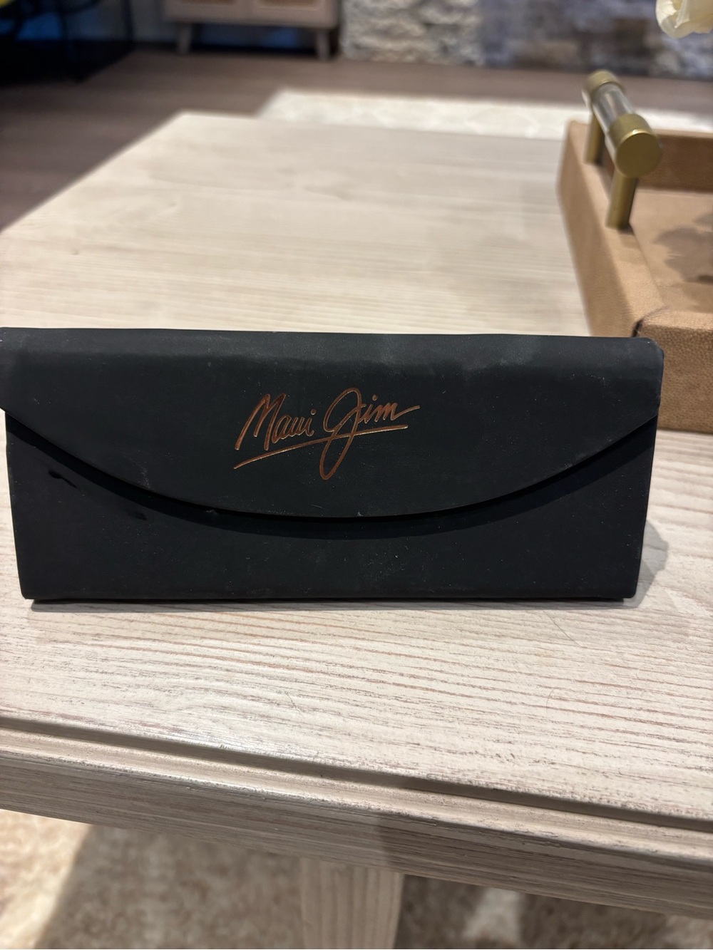 Maui Jim Black Sunglasses Case with Copper Logo